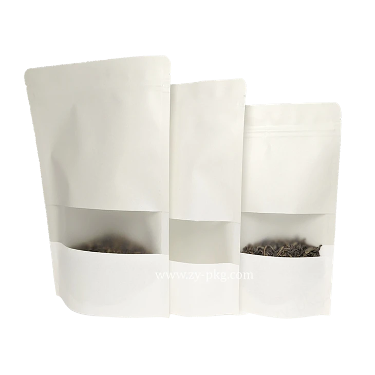 White Kraft Stand Up Pouch